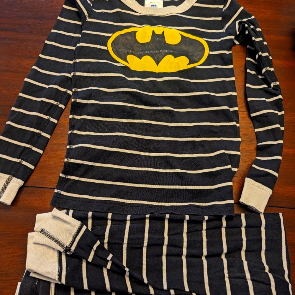 Hanna Andersson batman pajamas long johns pjs